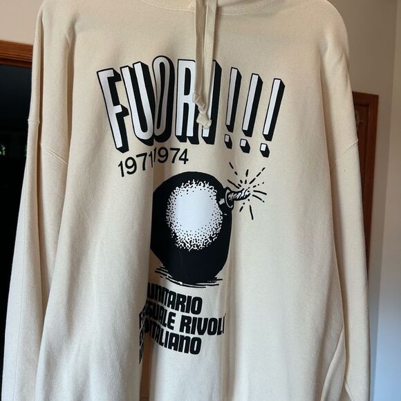 Men's Gucci, graphic print, cotton hoodie size XL made in Italy - Picture 2 of 11